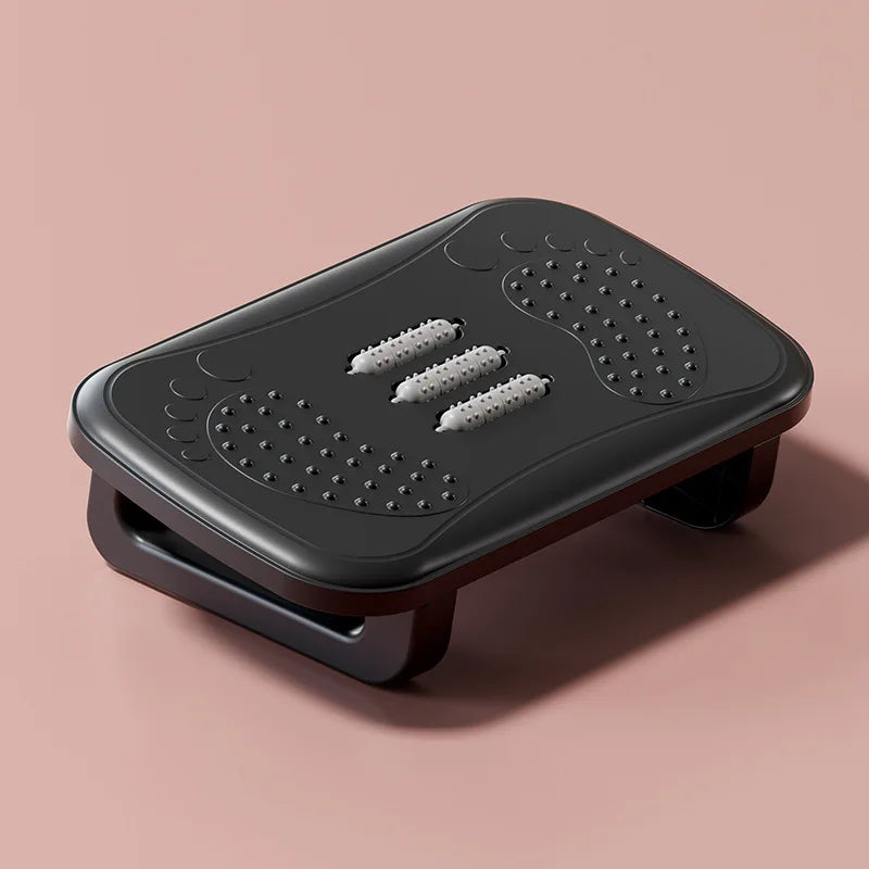 Scalebeard under Desk Footrest, Ergonomic Foot Stool with Massage Rollers Desk Leg Rest Pain Relief for Home Office Work