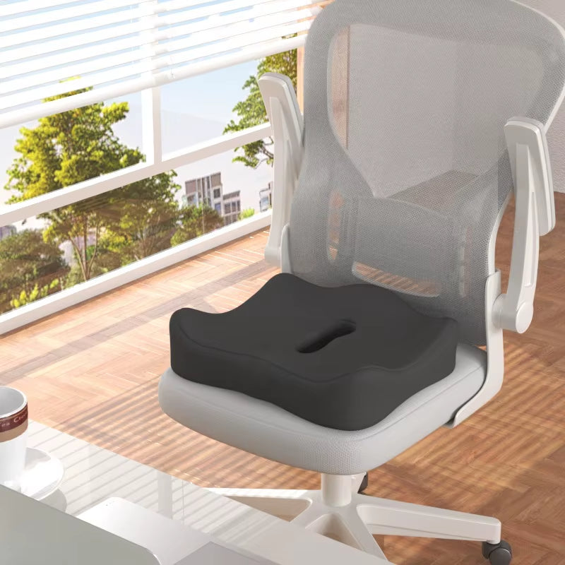 【Ergonomic Office Seat Cushion】3-Zone Memory Foam Lumbar Support Pillow Breathable Posture Corrector for Car Office Wheelchair