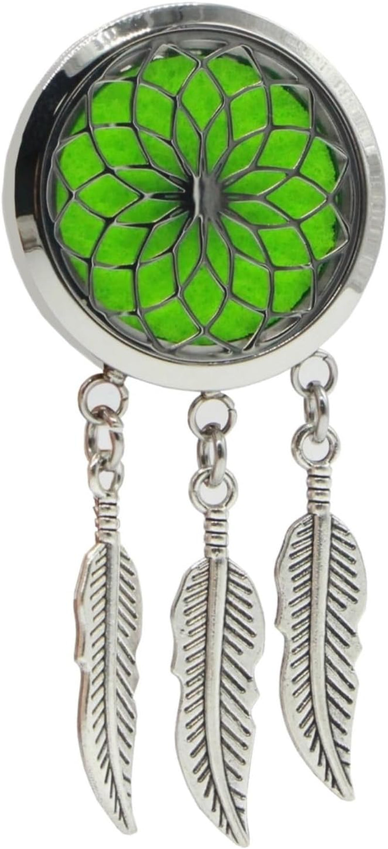 Zen'Aroôme - Diffusore Di Olio Essenziale per Auto, Clip Aromatizzante, Acchiappasogni, Diffusore + 5 Bicchieri Da Profumo Con Olio Essenziale O Profumo, in Acciaio Inossidabile, Fissaggio Su Griglia