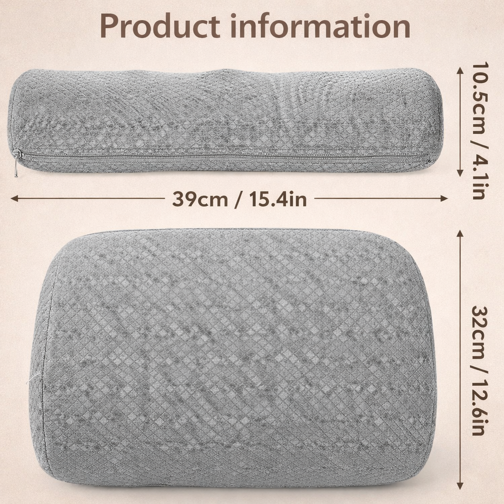 Natural Memory Foam Lumbar Pillow - Ergonomic Back Support