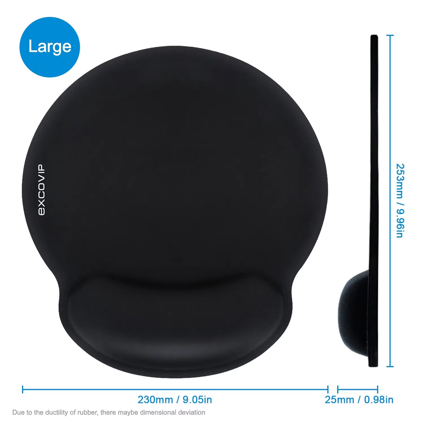 Ergonomic Mouse Pad with Wrist Support Rest Memory Foam Non-Slip Rubber Base Comfortable Mousepad for Computer Office Home