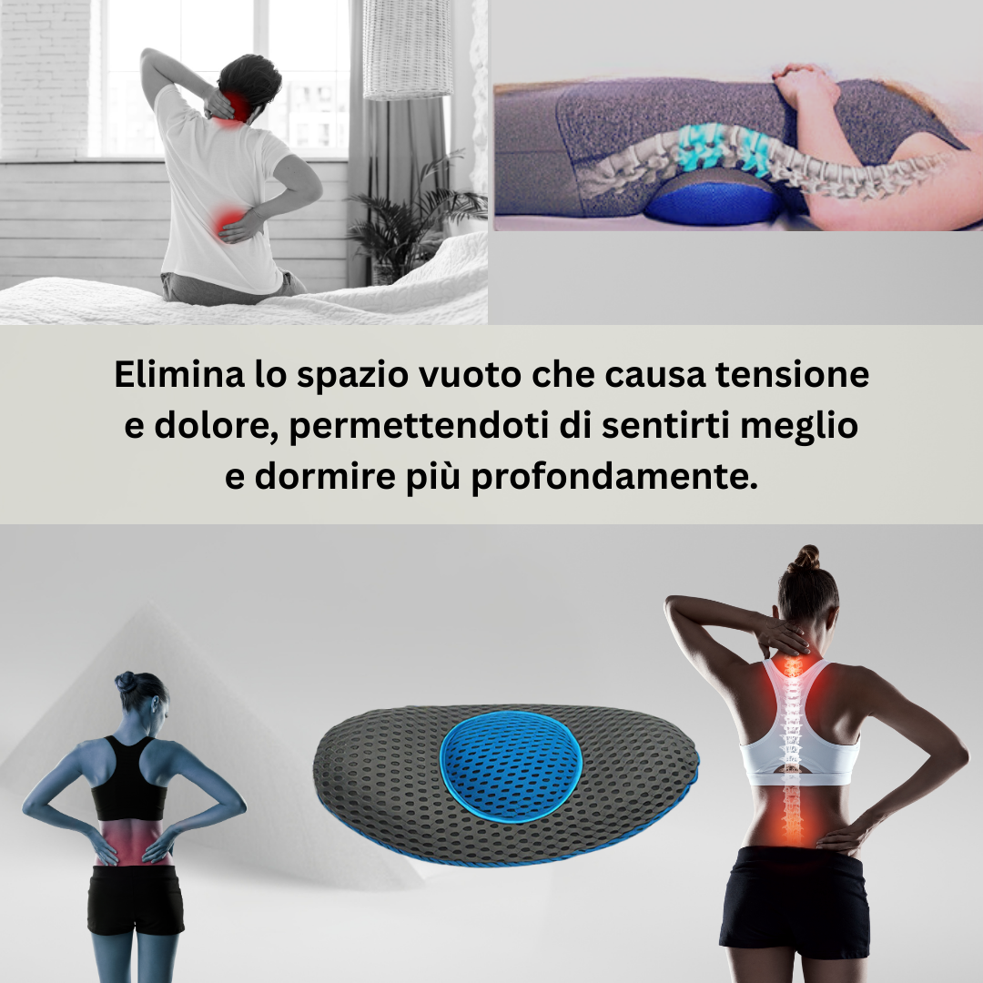 Orthopedic Memory Foam Lumbar Pillow with Adjustable Insert for Back Pain