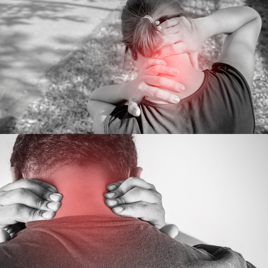 Donna con dolore cervicale al risveglio – cause e rimedi naturali per il collo