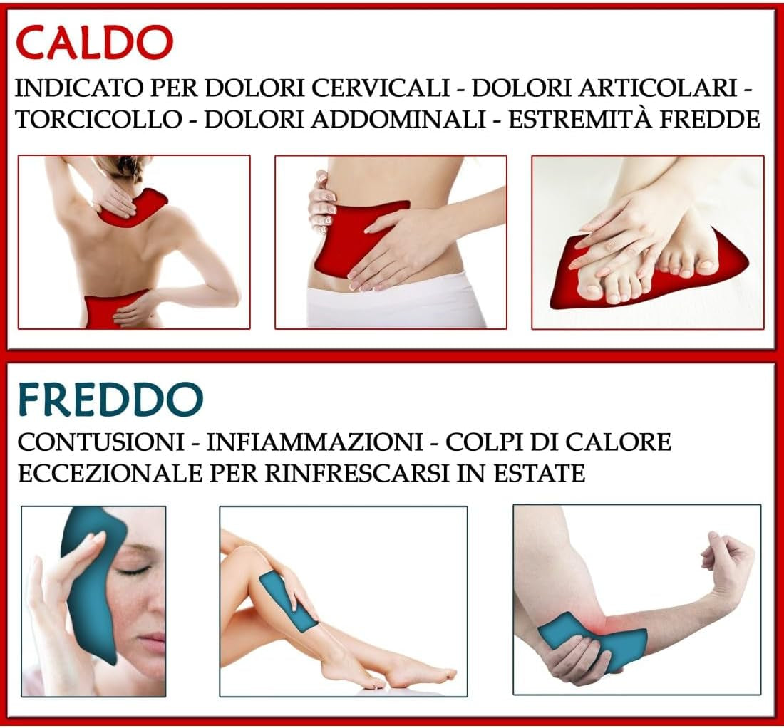 Cuscino Lungo Con Semi Di Lino Scaldacollo per Dolori Cervicale - Prodotto in Em