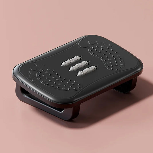 Scalebeard under Desk Footrest, Ergonomic Foot Stool with Massage Rollers Desk Leg Rest Pain Relief for Home Office Work