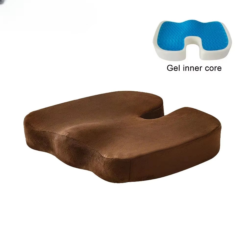 Gel Orthopedic Memory Cushion,U-Shaped Seat Cushion for Home Office Coccyx Orthopedic Chair Cushion,Protect Healthy