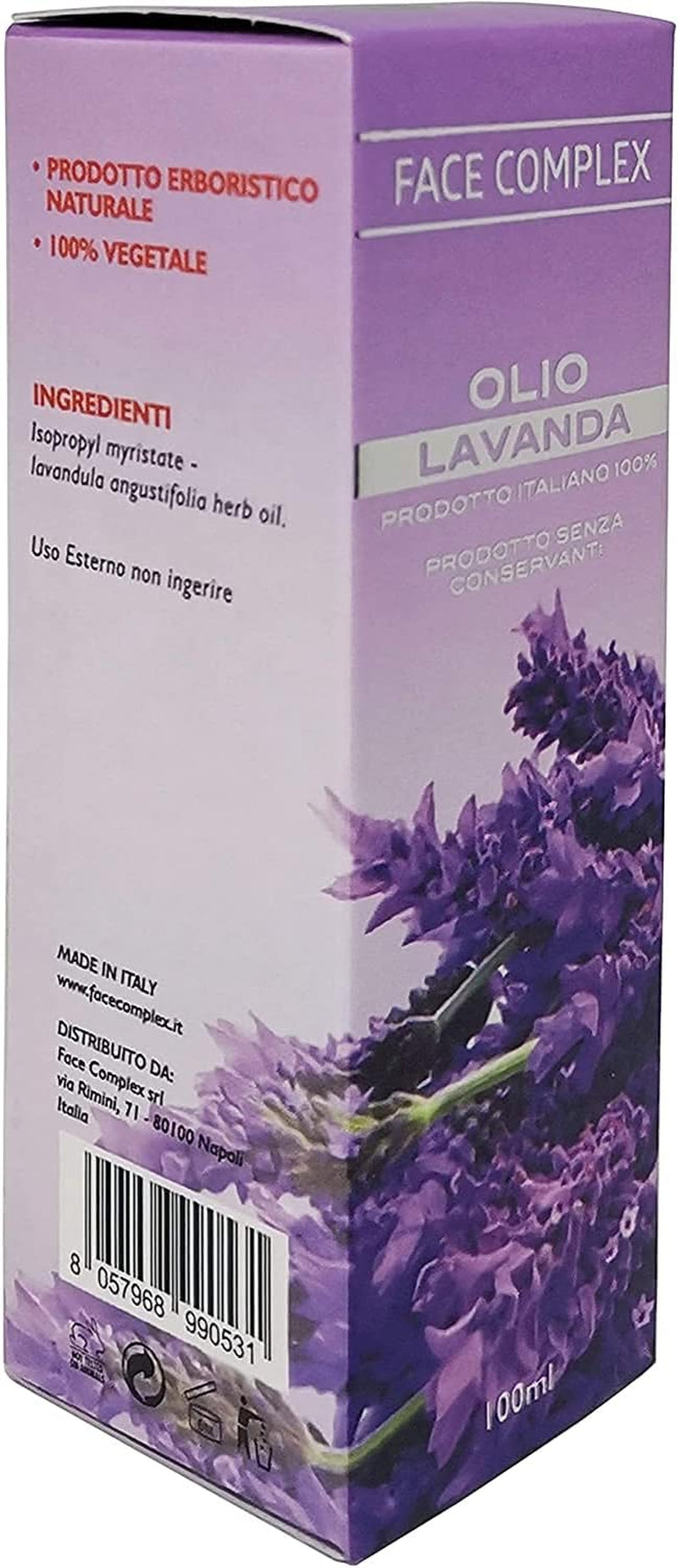 Olio Essenziale Lavanda 100% Prodotto Italiano 100Ml PP12 (2 Confezioni)
