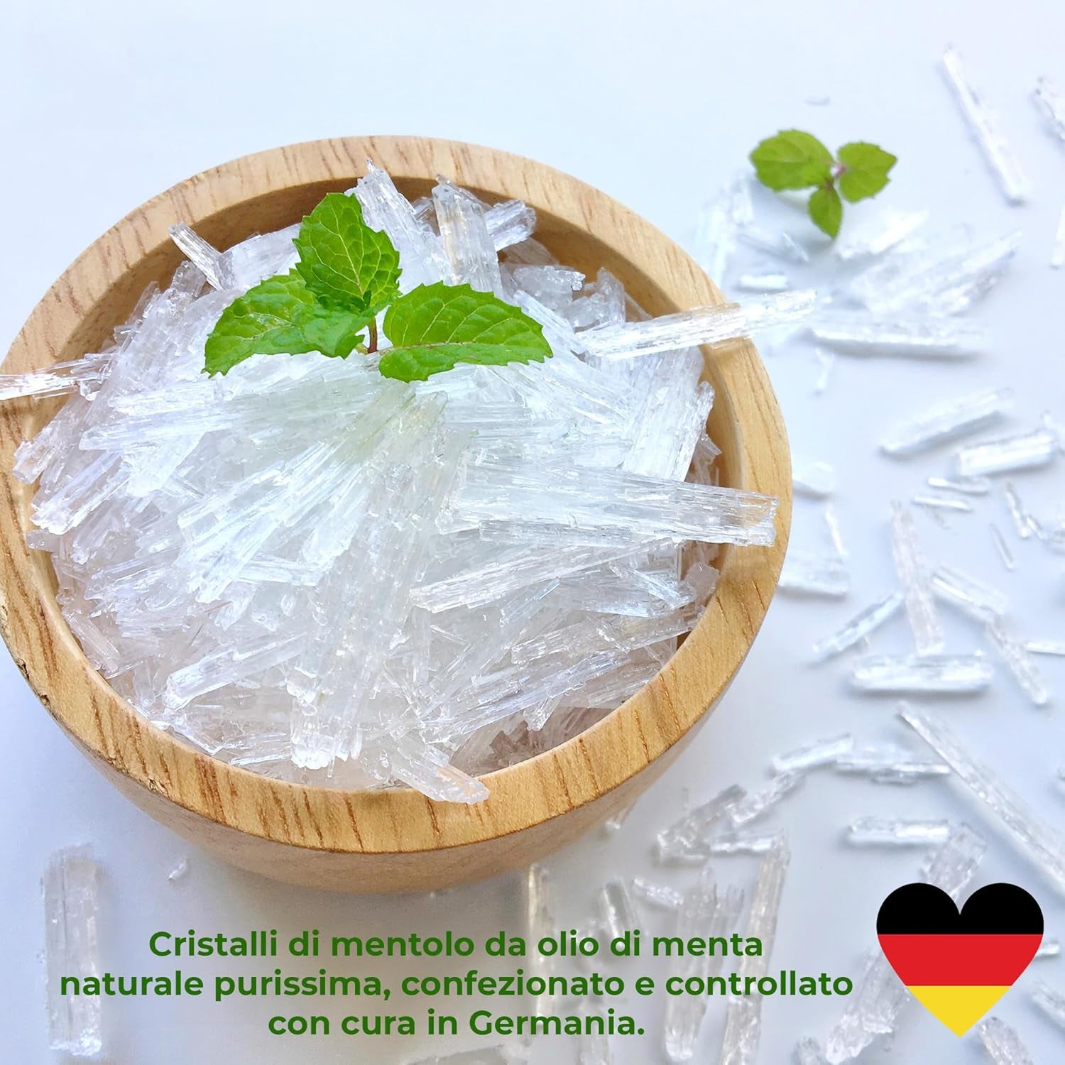 -Cristalli Di Mentolo Sauna-100 G-Menta Pura Al 100%-Accessori per Sauna-Sauna Da Casa-Sensazione Rivitalizzante - Rinfresca E Stimola I Sensi