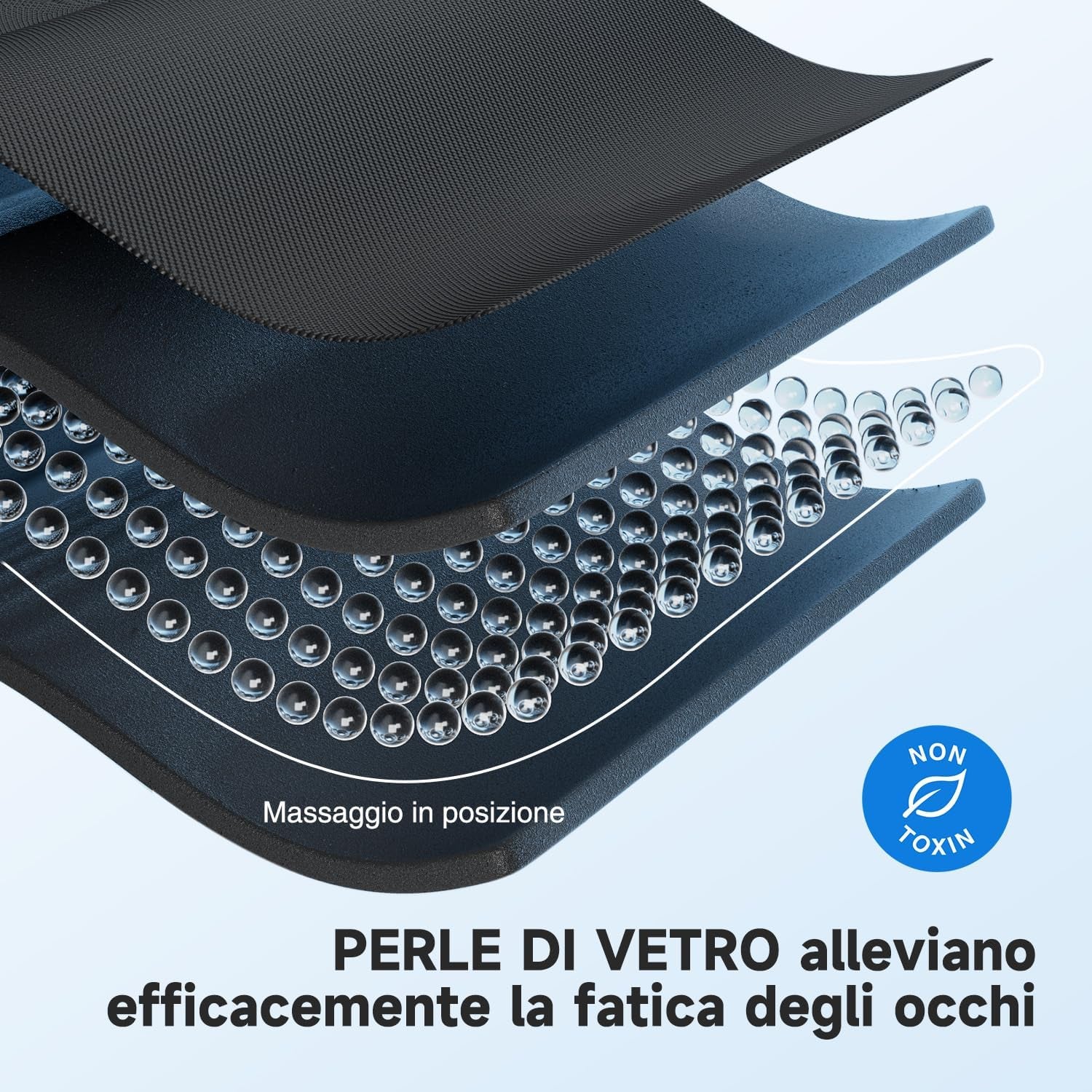 Mascherina per Dormire per Donna E Uomo,Maschera Occhi per Dormire Ponderata  3D,Mascherina Notte Occhi Con Luci Di Blocco,Alleviare Lo Stress,Mal Di Testa E Gli Occhi,Fascia Regolabile, 120 G