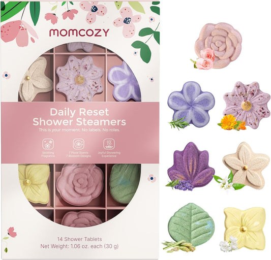- Set Di Bombe Da Doccia per Aromaterapia, 14 Pezzi Con 7 Fragranze Floreali, Spa a Casa E Relax Quotidiano, Formula Delicata, Idea Regalo Festa Della Mamma