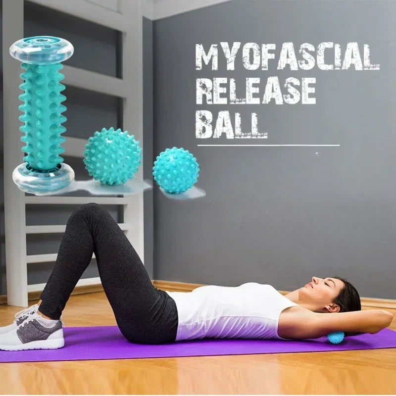 Foot Massager Roller Massage Ball Plantar Fasciitis Deep Tissue Back Leg Hand Tight Muscle Massage