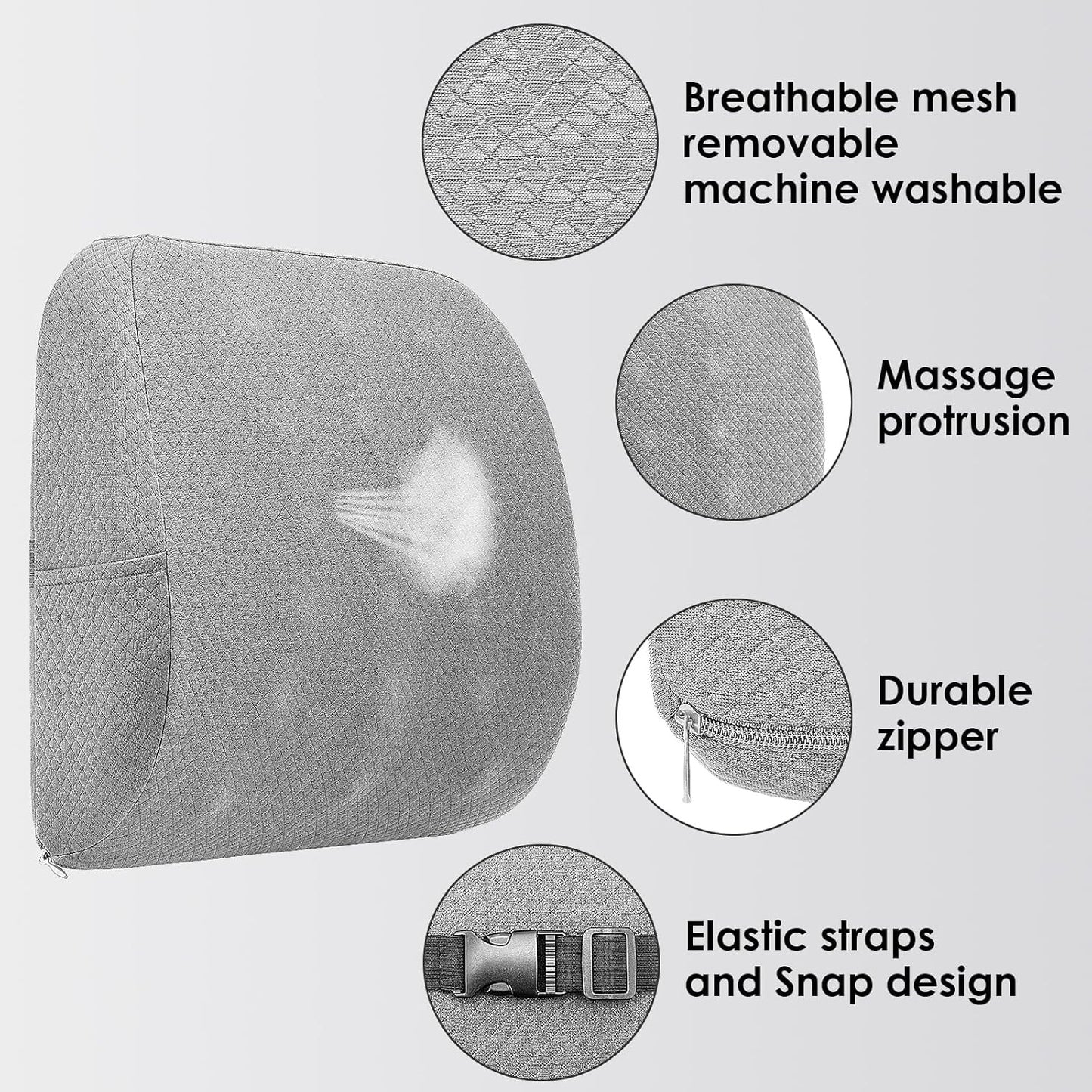 Quirlig Cuscino Lombare Auto, Supporto Lombare Auto in Memory Foam, Cuscino Lomb