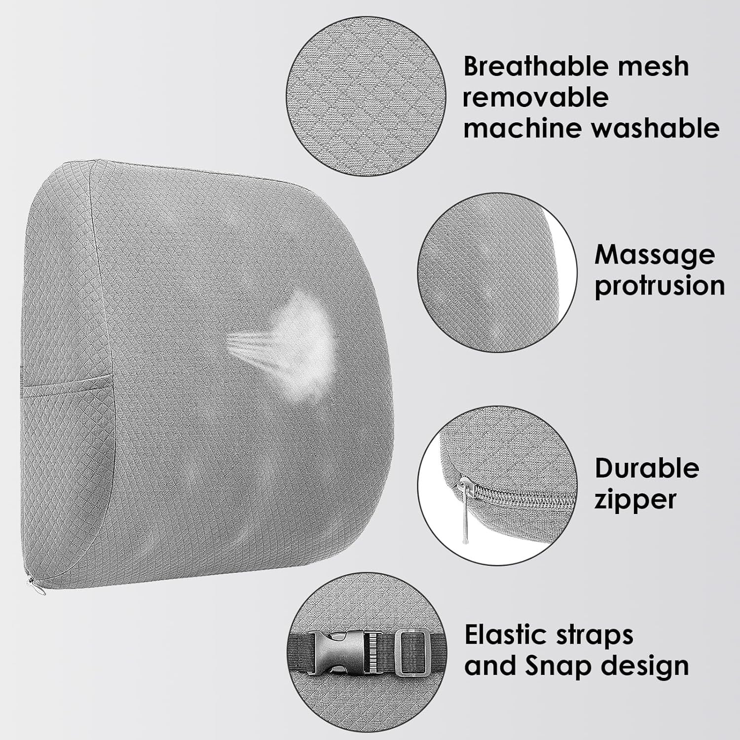 Quirlig Cuscino Lombare Auto, Supporto Lombare Auto in Memory Foam, Cuscino Lomb