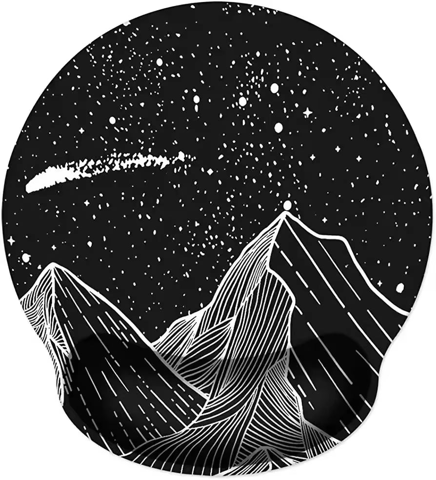 Natural Scenery Mouse Pad with Wrist Rest Comfortable Non-Slip Silicone Mouse Pad Gamer for PC Laptop Ergonomic Wrist Mouse Pad