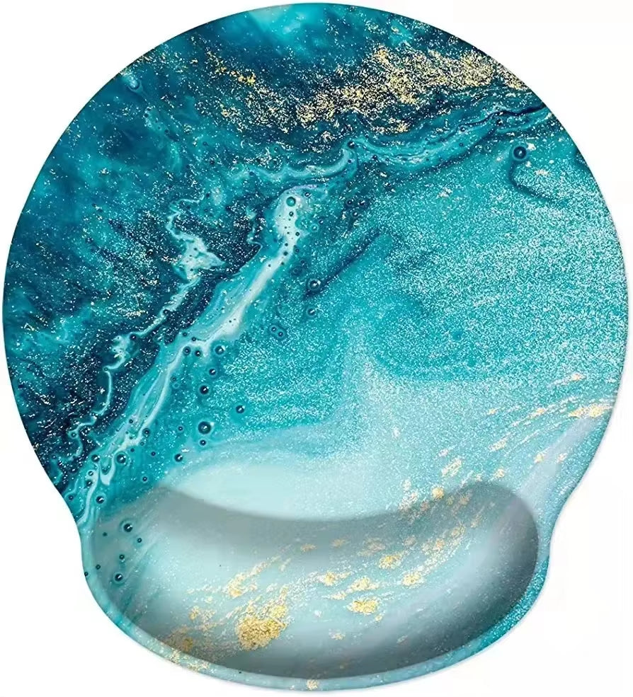 Natural Scenery Mouse Pad with Wrist Rest Comfortable Non-Slip Silicone Mouse Pad Gamer for PC Laptop Ergonomic Wrist Mouse Pad