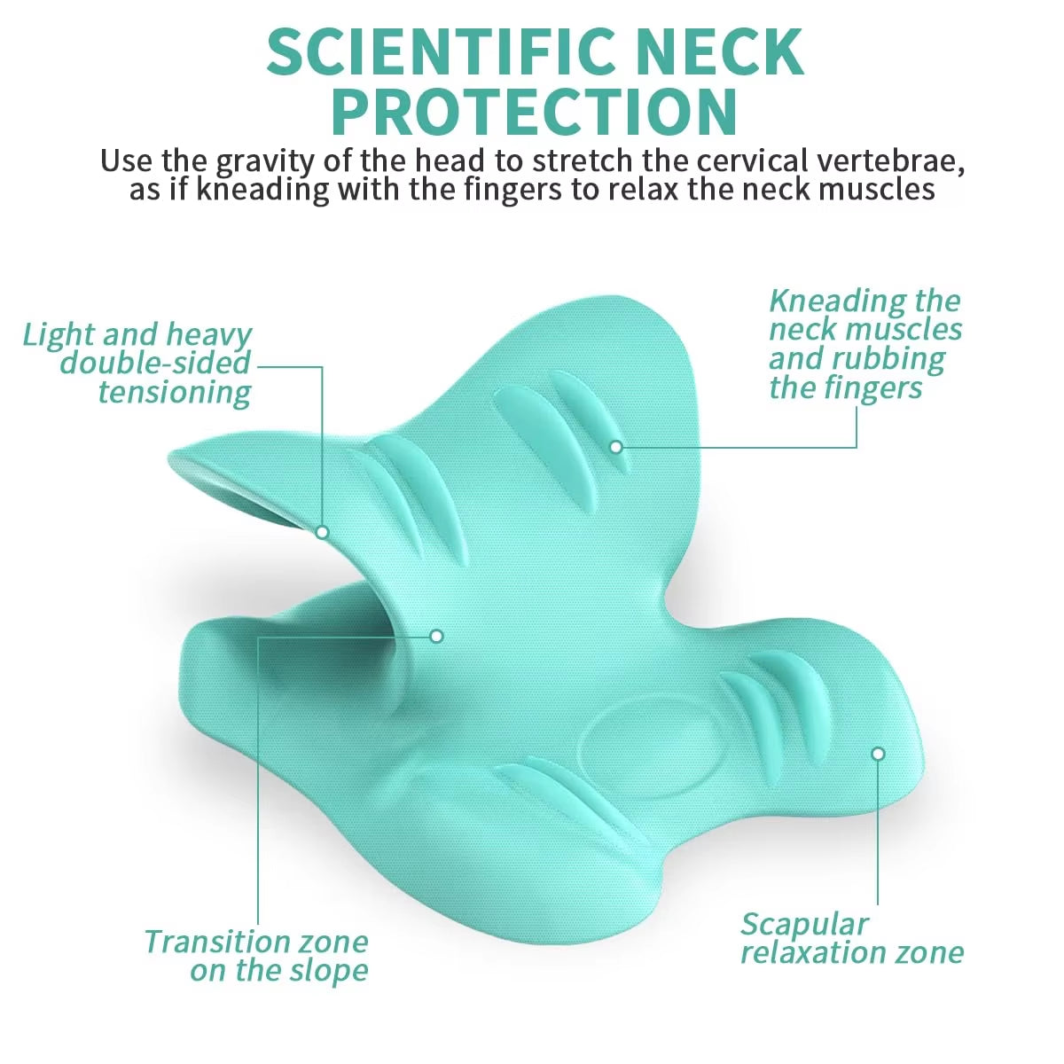 Neck and Shoulder Relaxer Cervical Traction Device for Muscle Tension Relief Chiropractic Pillow Repair Neck Relaxatio