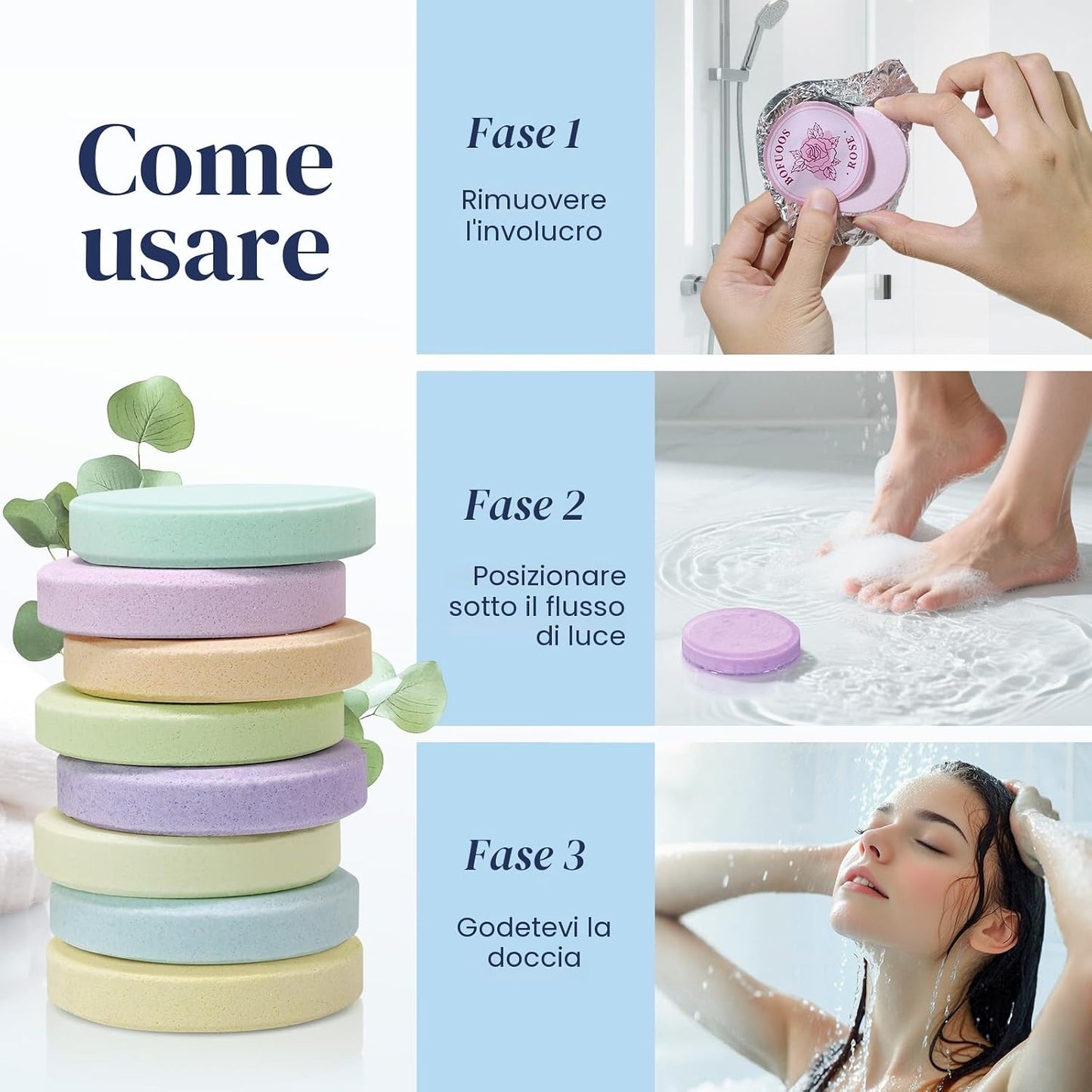 Bombe Da Bagno Aromaterapia Con Olio Essenziale, Cofanetto Regalo Donna, Regalo Festa Della Mamma, Regalo Di Compleanno per Donna (8 Pezzi)