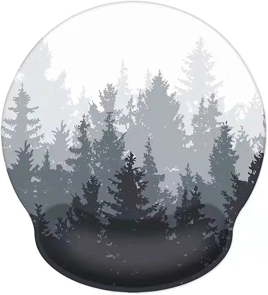 Natural Scenery Mouse Pad with Wrist Rest Comfortable Non-Slip Silicone Mouse Pad Gamer for PC Laptop Ergonomic Wrist Mouse Pad
