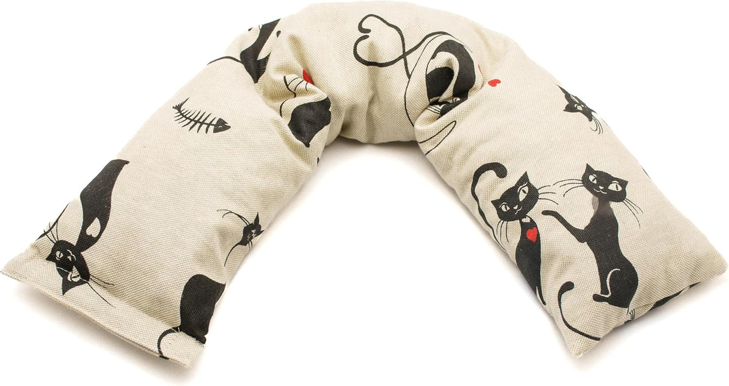 Cuscino Lungo Con Semi Di Lino Scaldacollo per Dolori Cervicale - Prodotto in Em