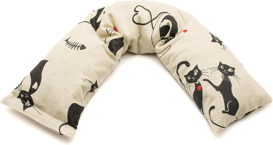 Cuscino Lungo Con Semi Di Lino Scaldacollo per Dolori Cervicale - Prodotto in Em