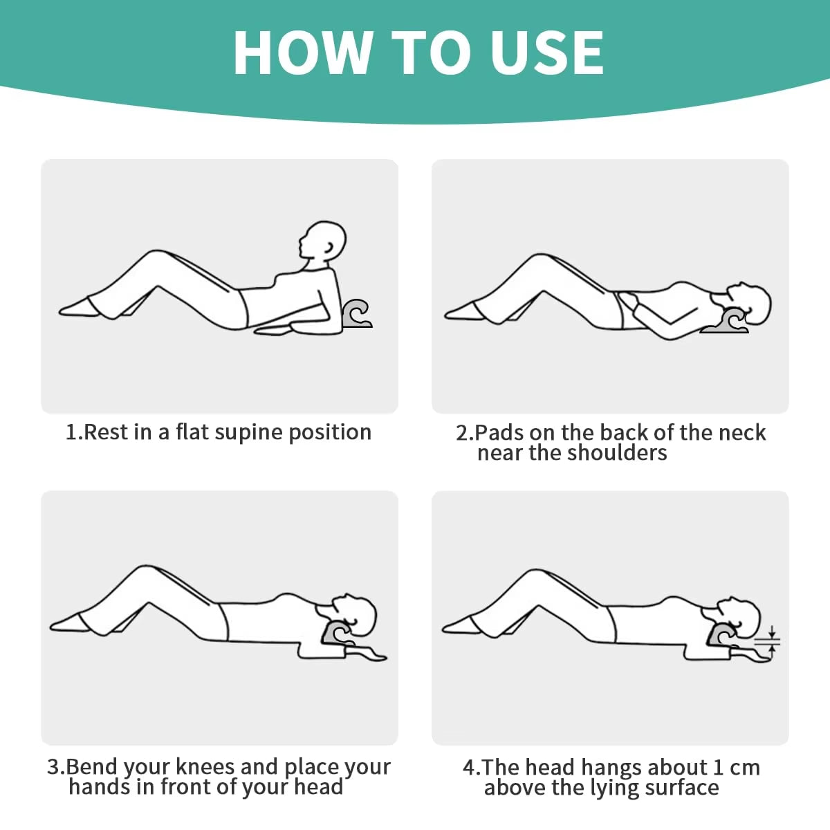 Neck and Shoulder Relaxer Cervical Traction Device for Muscle Tension Relief Chiropractic Pillow Repair Neck Relaxatio