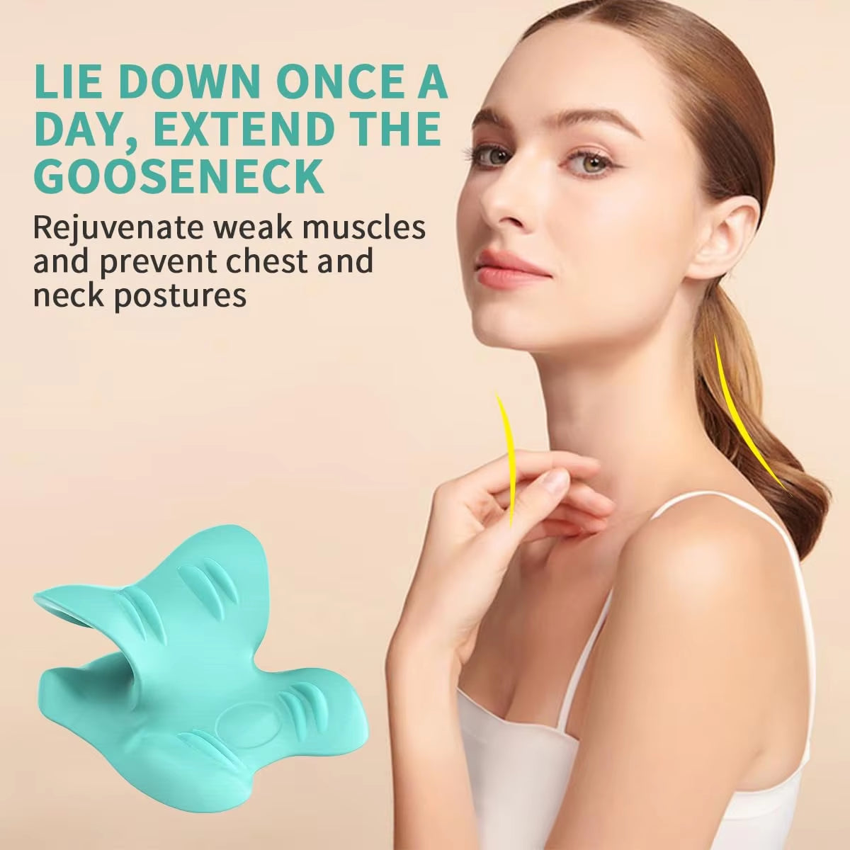 Neck and Shoulder Relaxer Cervical Traction Device for Muscle Tension Relief Chiropractic Pillow Repair Neck Relaxatio