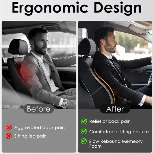 Quirlig Cuscino Lombare Auto, Supporto Lombare Auto in Memory Foam, Cuscino Lomb