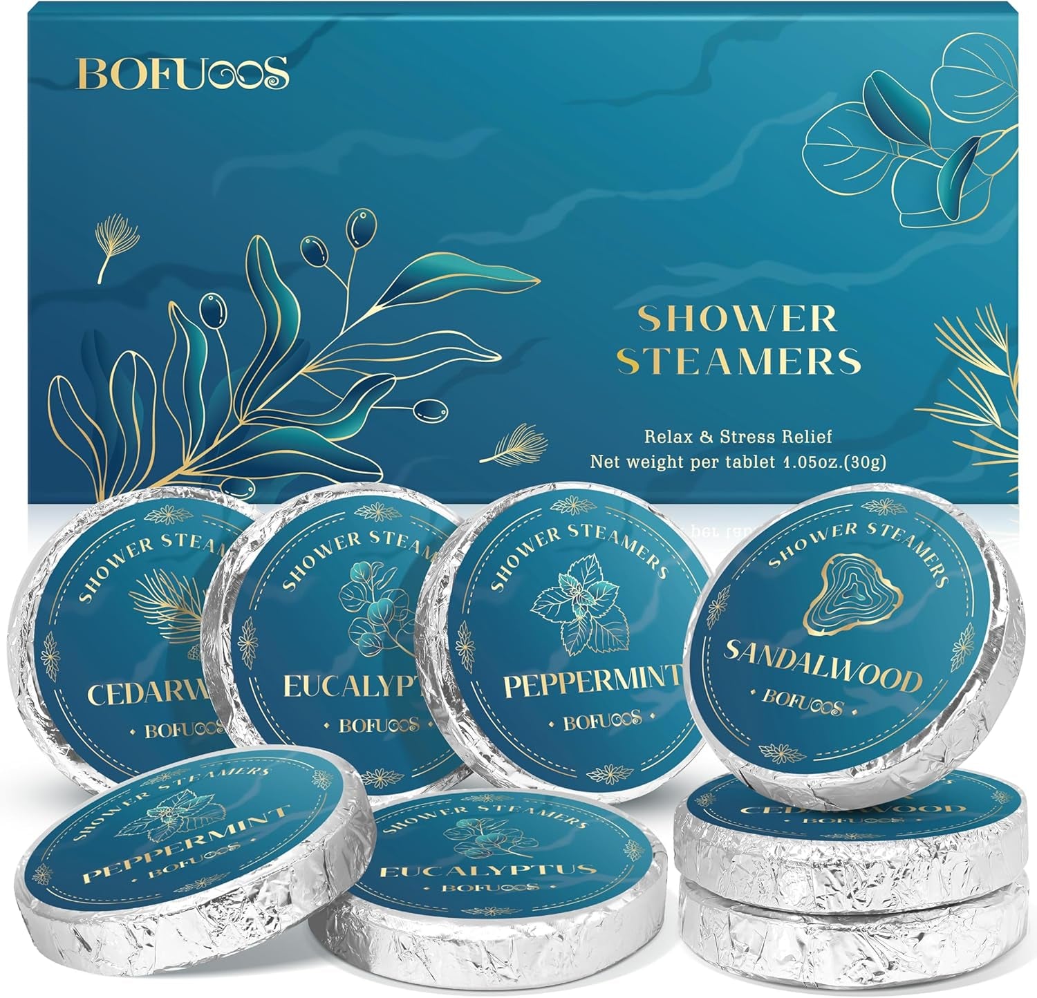 Regalo Uomo, Bombe Da Bagno Aromaterapia Con Olio Essenziale Spa, Bombe Da Doccia Idee Regalo, Regalo Compleanno per Uomo (8 Pezzi)