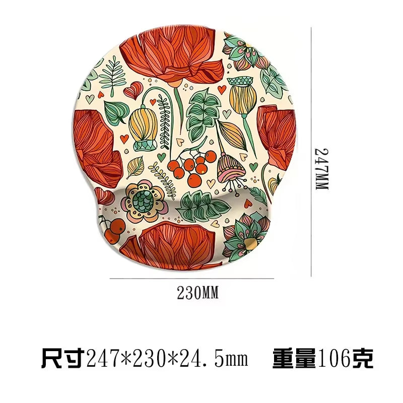 Natural Scenery Mouse Pad with Wrist Rest Comfortable Non-Slip Silicone Mouse Pad Gamer for PC Laptop Ergonomic Wrist Mouse Pad