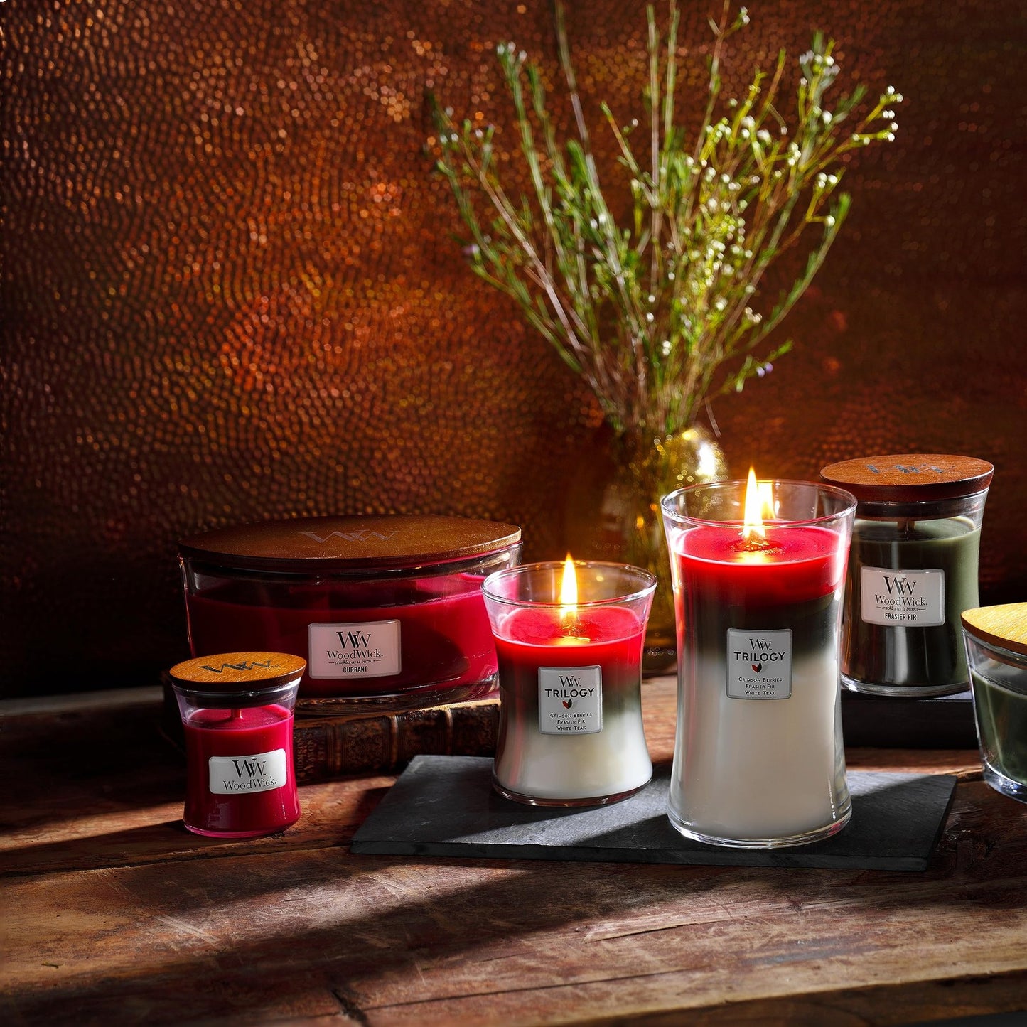 Woodwick Candela a Clessidra Di Ribes Quotidiana Cera Di Paraffina Cera Di So