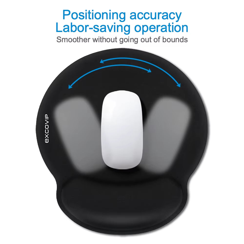 Ergonomic Mouse Pad with Wrist Support Rest Memory Foam Non-Slip Rubber Base Comfortable Mousepad for Computer Office Home