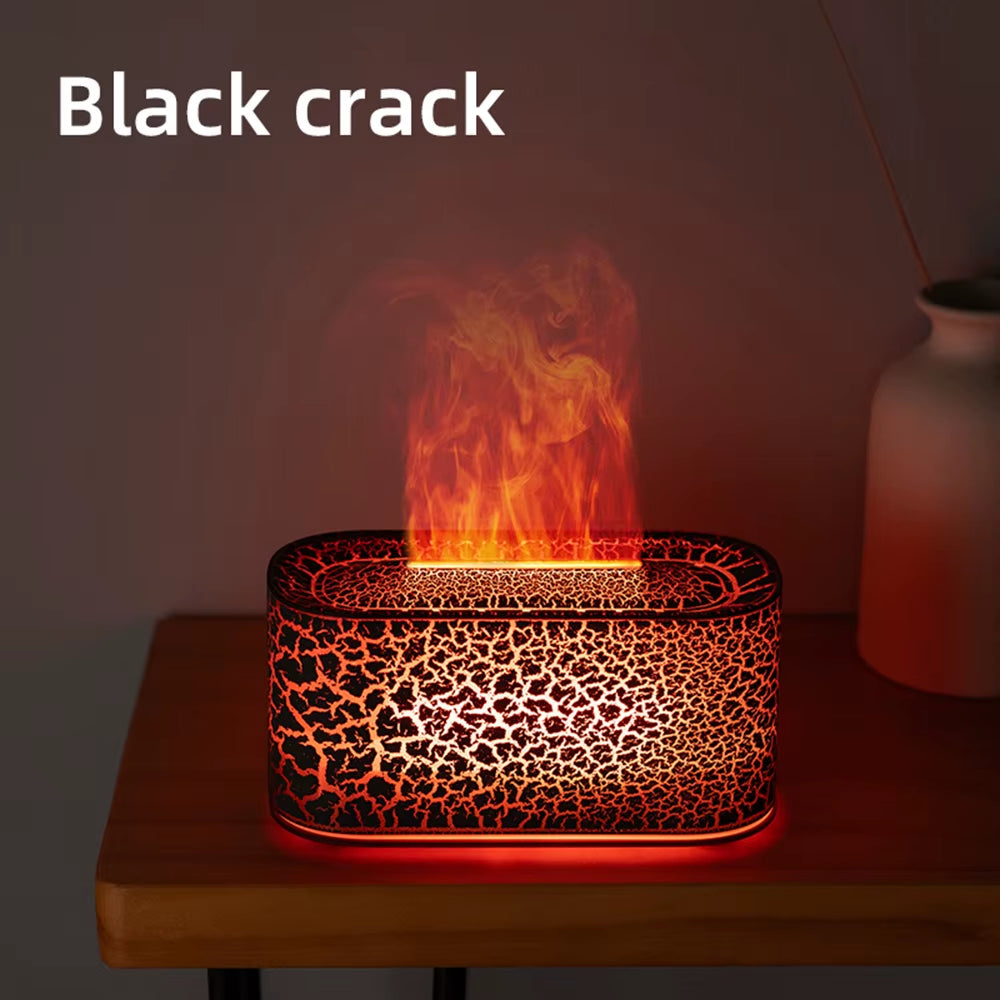 Accessorio relax per casa con diffusore a luce fiamma LED
