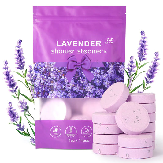 Bombe da doccia alla lavanda 14 pezzi per aromaterapia e relax
