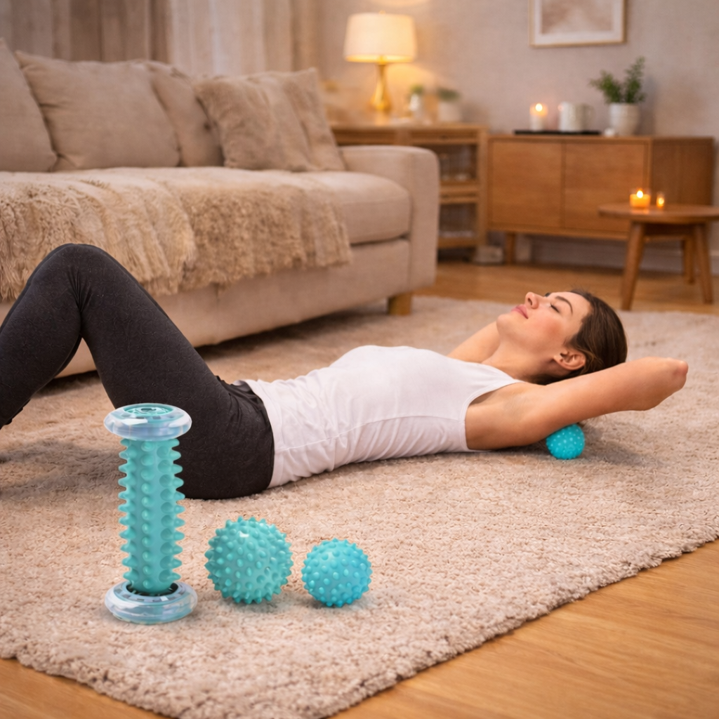 Set Massaggiatore Piedi con Rullo e Palline - Benessere e Relax Plantare