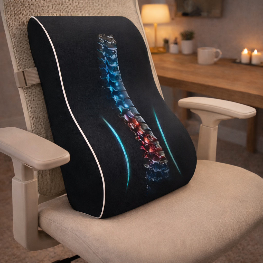 Cuscino Lombare Memory Foam Gel Raffreddante - Supporto Schiena Comfort Fresco