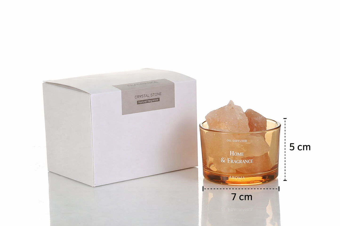 Diffusore Passivo con Cristalli Naturali e Base LED USB in Legno
