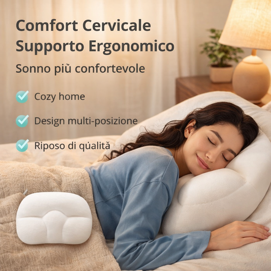 Cuscino Egg Sleeper in memory foam 3D multi-posizione