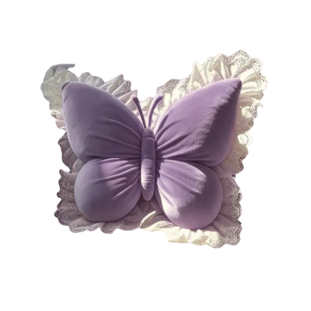 Cuscino abbraccio Princess Butterfly con design soffice e decorativo