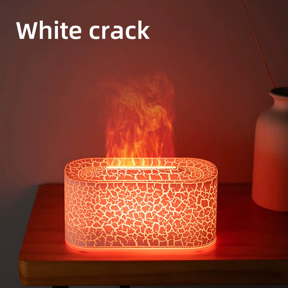 Diffusore da tavolo con effetto fiamma e illuminazione a 7 colori