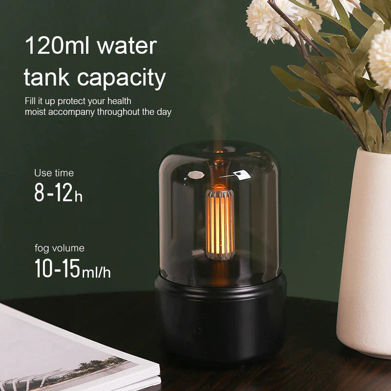 Mini diffusore da scrivania con design elegante e luce soffusa