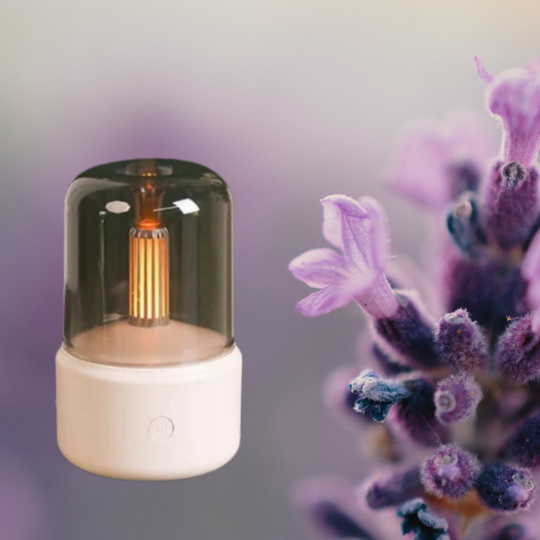 Mini diffusore per oli essenziali con serbatoio da 120 ml e luce decorativa