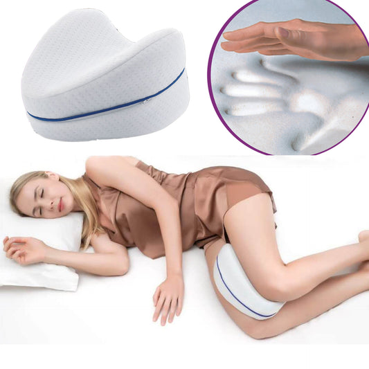 Cuscino per Gambe Memory Foam con Federa Lavabile - Gravidanza Sciatica Dolori Schiena
