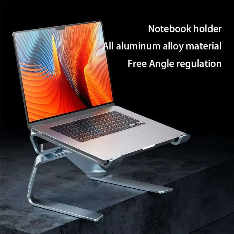 Rialzo per laptop in alluminio con design minimal per scrivania