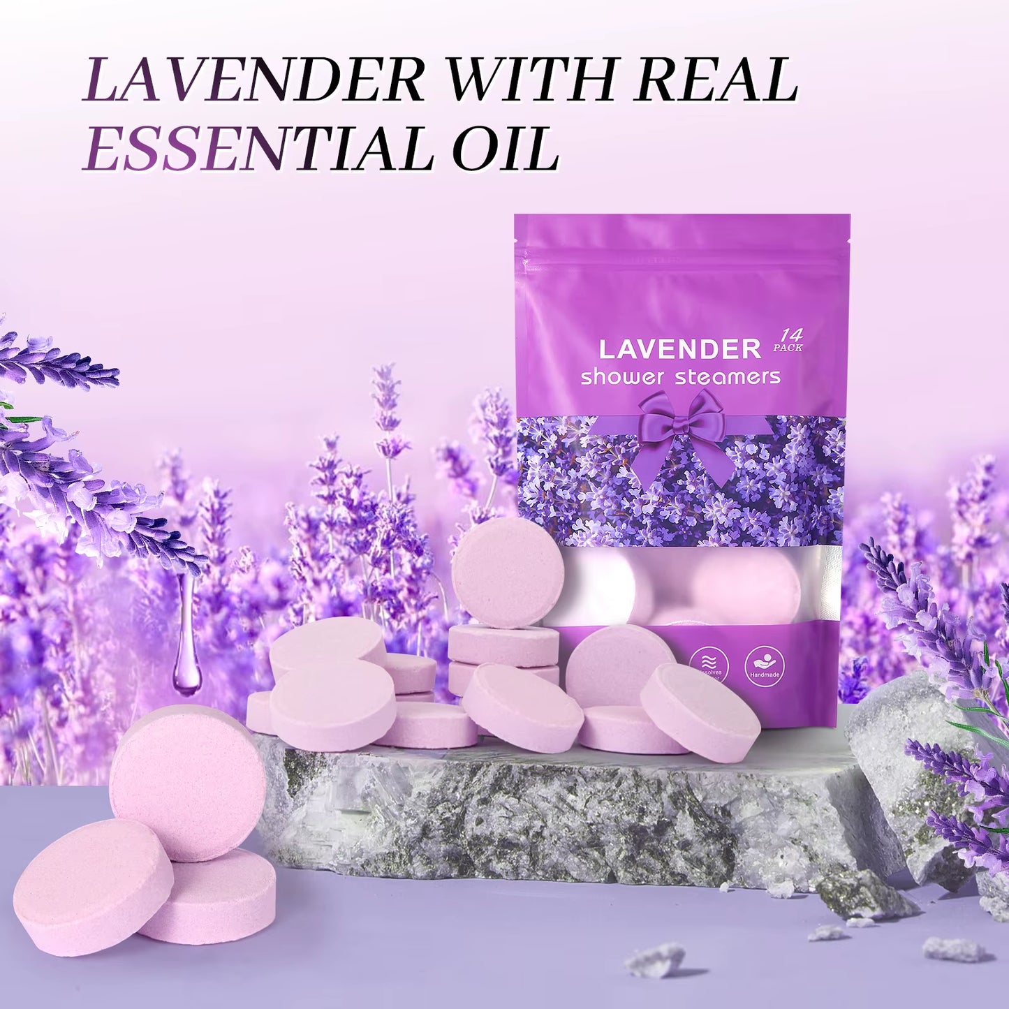 Shower steamers alla lavanda per doccia con profumazione rilassante