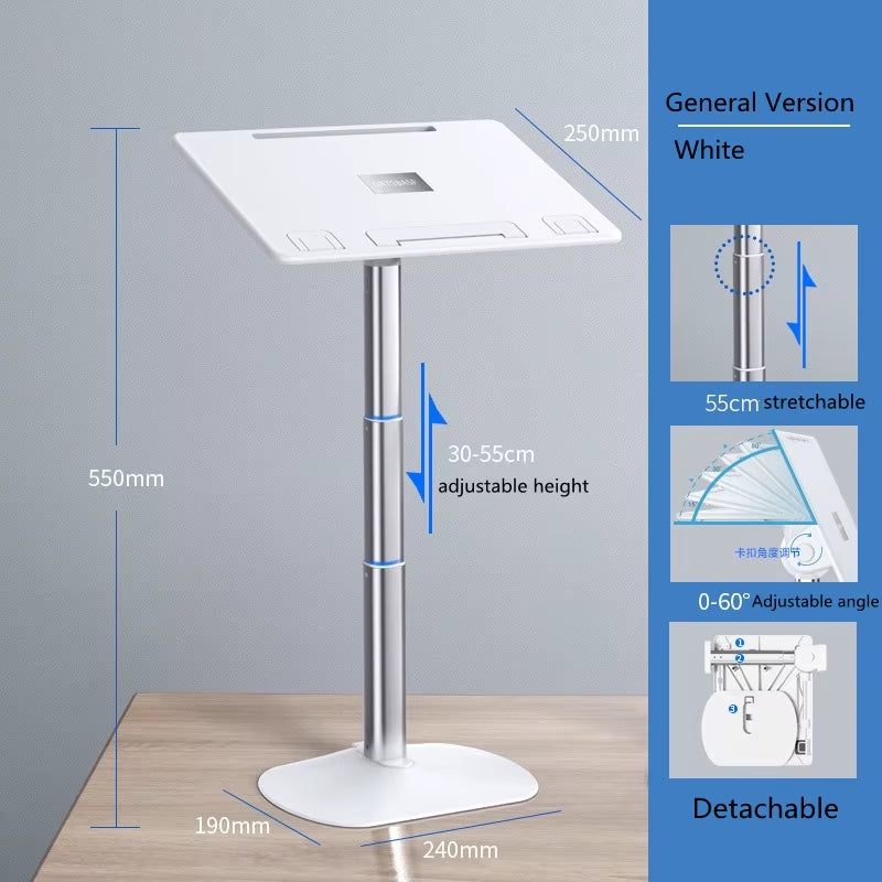 Standing desk portatile per laptop con altezza e inclinazione regolabili