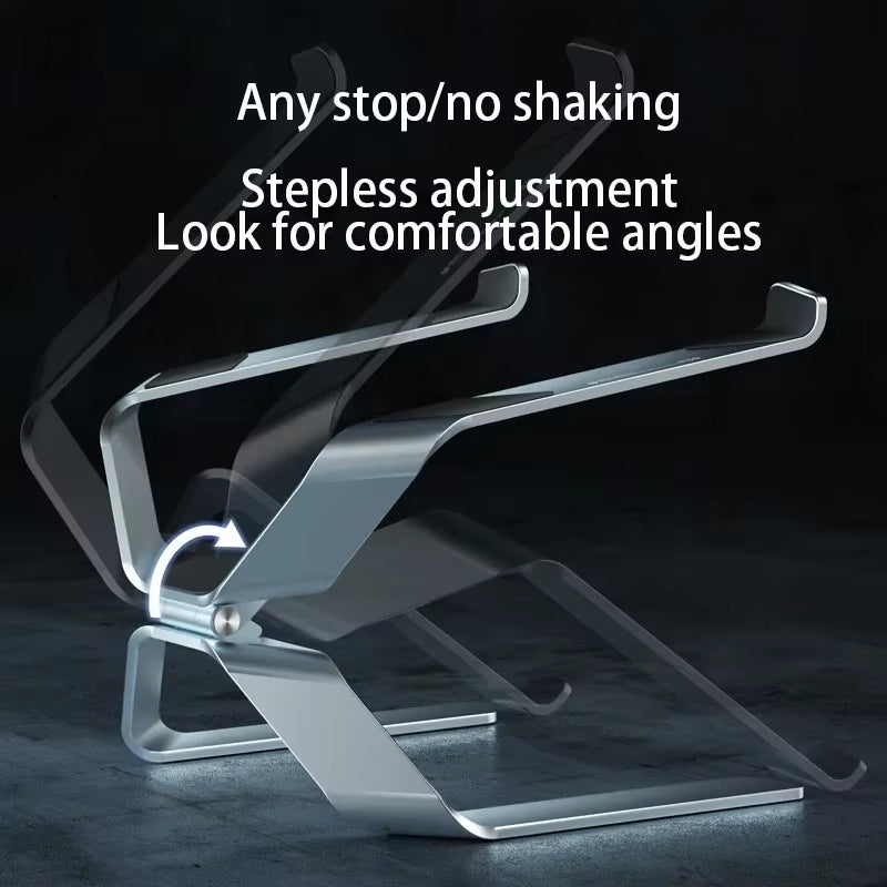 Supporto notebook ergonomico da tavolo con struttura in alluminio