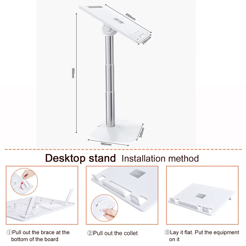 Supporto per MacBook e tablet con altezza regolabile e base stabile