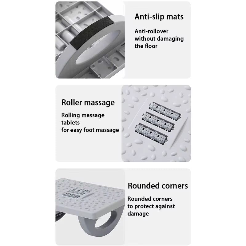 Foot Rest under Desk Rocking Footstool with Massage Rollers Foot Rest Foot Relaxation Circulation for Home Study Office Work
