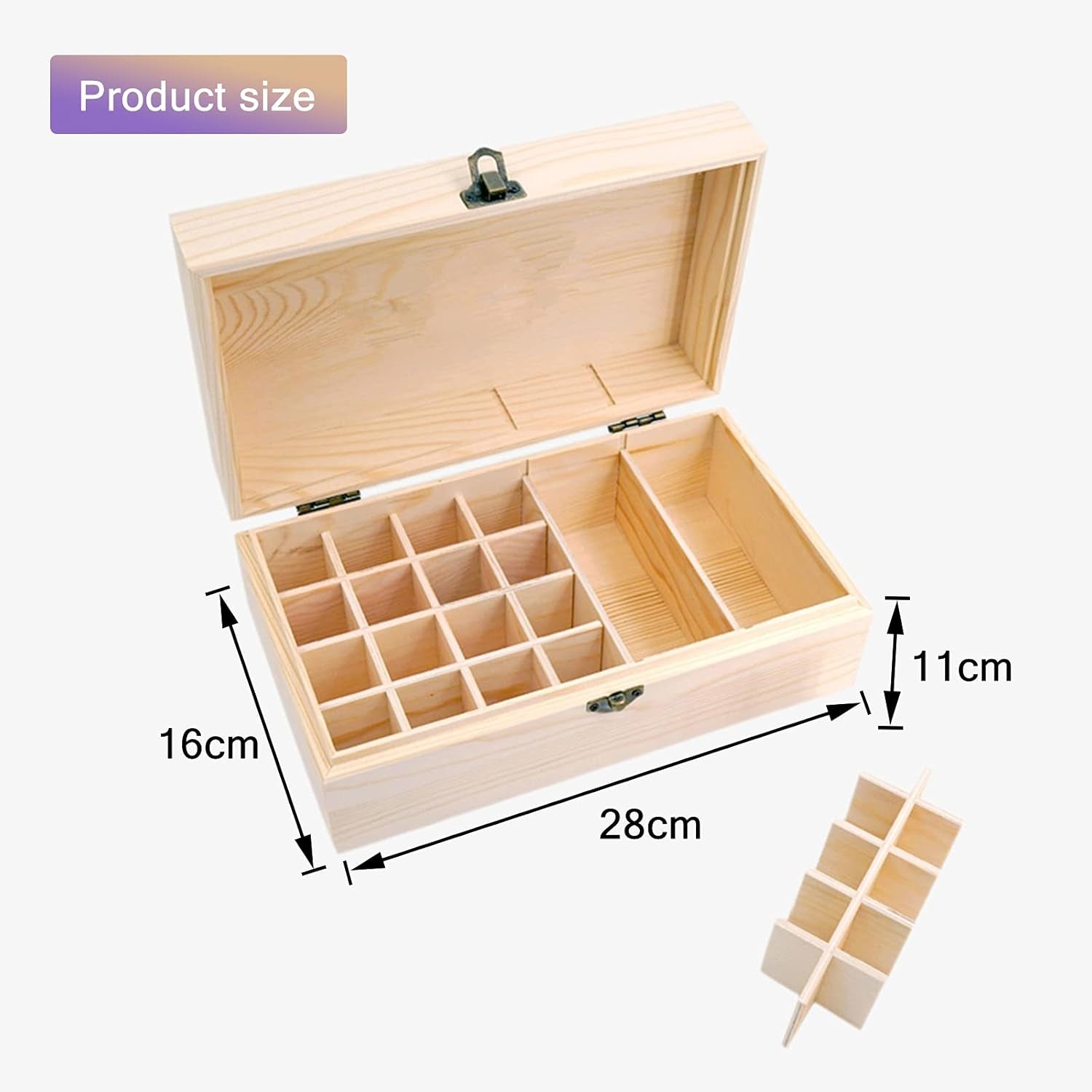 Scatola Di Oli Essenziali Di Legno, 36 Scomparti Organizzatore Di Oli Aromaterapia Di Valigetta Da Trasporto, Contenitore per Display Di Stoccaggio Regalo per Viaggio, Camera Da Letto