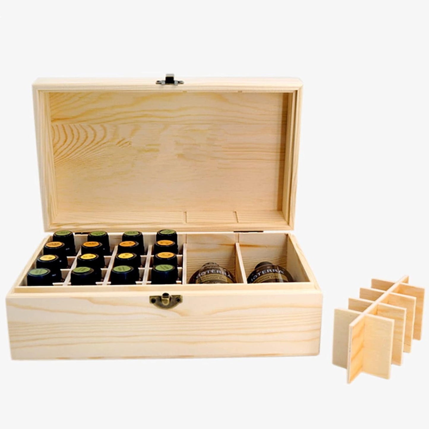 Scatola Di Oli Essenziali Di Legno, 36 Scomparti Organizzatore Di Oli Aromaterapia Di Valigetta Da Trasporto, Contenitore per Display Di Stoccaggio Regalo per Viaggio, Camera Da Letto